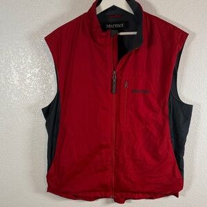 Marmot Red & Charcoal Full Zip Outdoor Gear Vest Size XL